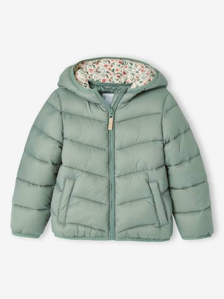 Lightweight Hooded Jacket for Girls lichen+mustard+navy blue+sky blue 