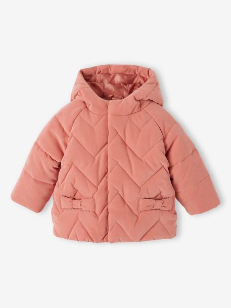 3-in-1 Quilted Coat for Babies aqua green+rose+slate blue 