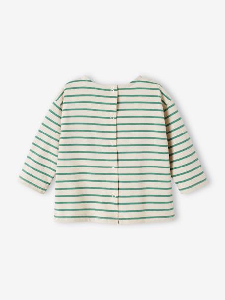 Striped Long Sleeve Top, for Babies striped blue+striped green 