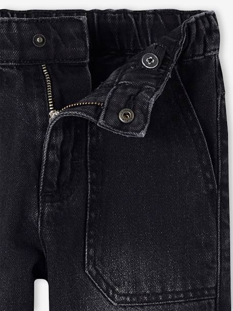 Wide-Leg Carpenter Jeans for Boys black denim+stone 