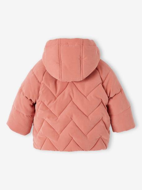 3-in-1 Quilted Coat for Babies aqua green+rose+slate blue 