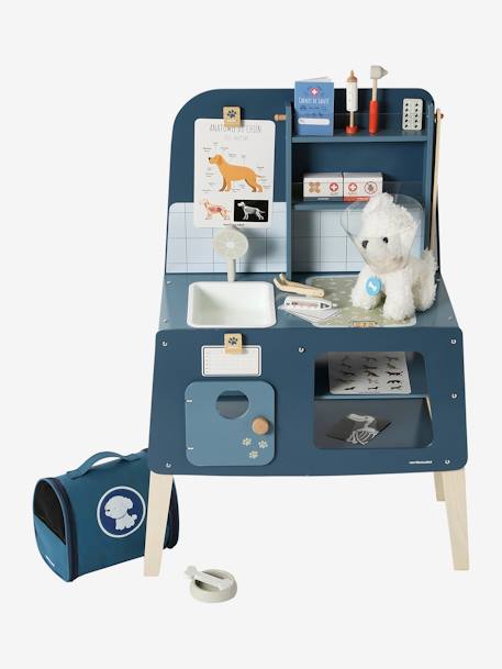 Stuffed Toy Pet + Accessories in FSC® Wood blue 