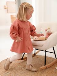 Baby-Dresses & Skirts-Twill Dress with Peter Pan Collar for Babies