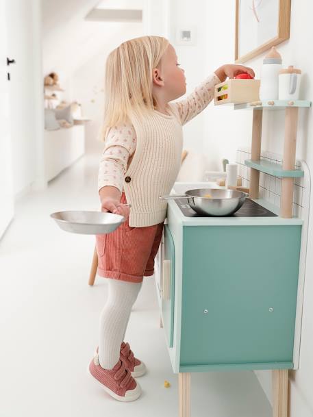 4-Piece Combo for Babies:  Top + Shorts + Jumper +  Tights denim blue+old rose 