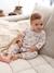 Striped Cotton Sleepsuit with Front Fastening for Baby Boys beige 