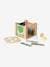 2-in-1 Activity Cube in FSC® Wood: Puzzles & Shapes to Sort & Fit green 