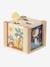 2-in-1 Activity Cube in FSC® Wood: Puzzles & Shapes to Sort & Fit green 