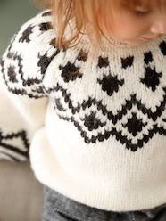 -Jacquard Knit Jumper for Babies