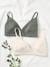 Pack of 2 Crossover Bras in Organic Cotton, Maternity & Nursing Special slate grey 
