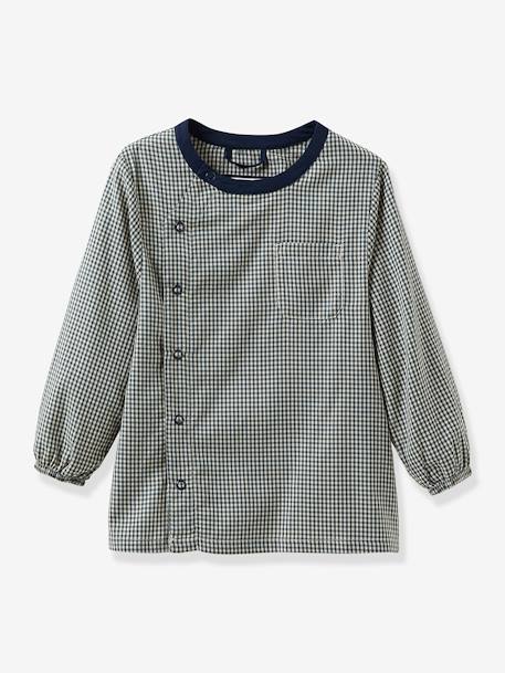 Gingham Check Smock for Boys, by CYRILLUS chequered green 