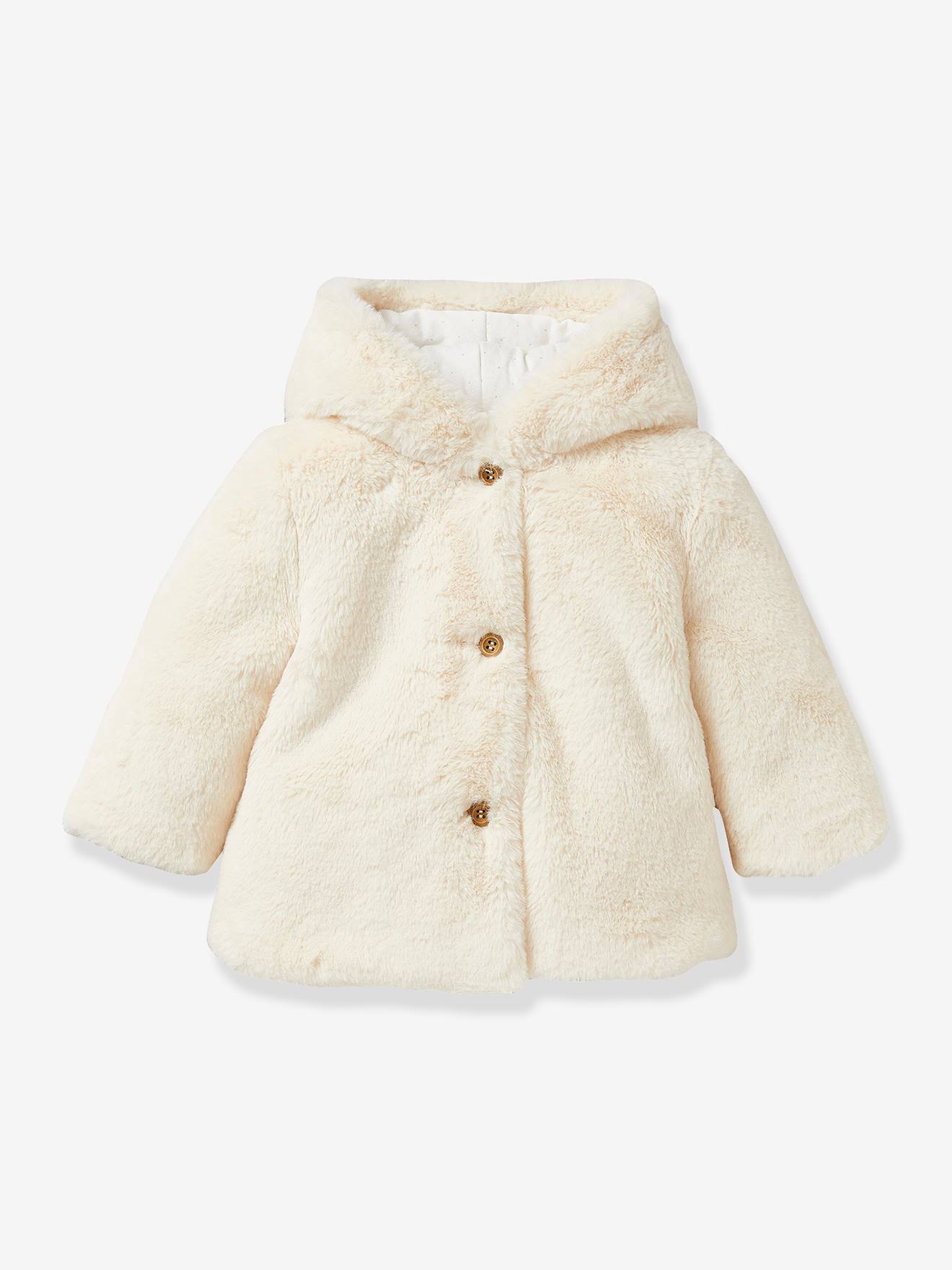 Baby white store fur jacket