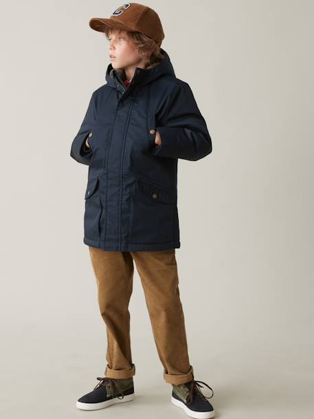 Warm Parka for Boys, by CYRILLUS navy blue 