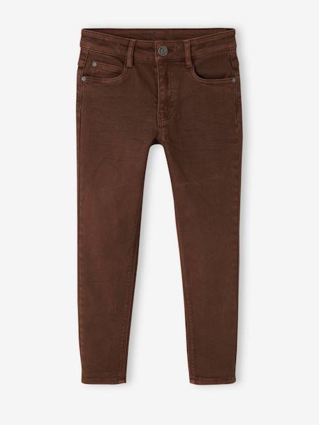 MEDIUM Hip, MorphologiK Slim Leg Coloured Trousers, for Boys beige+chocolate+grey green+sky blue+slate blue+tomato red 