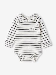 Striped & Long Sleeve Progressive Bodysuit for Babies