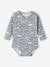 Pack of 3 Long-Sleeved Bodysuits in Organic Cotton for Newborn Babies denim blue+rosy 