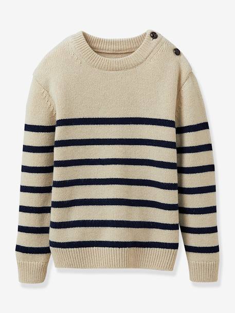 Sailor Jumper, Rich in Wool, by CYRILLUS for Boys beige 