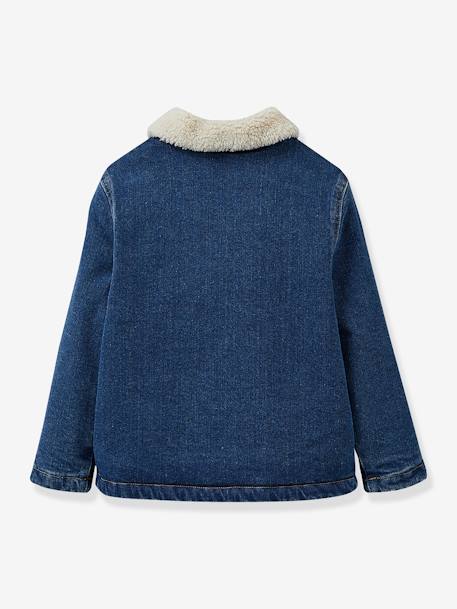 Denim Jacket with Sherpa Lining by CYRILLUS, for Girls stone 