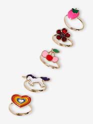 Girls-Pack of 5 Rings for Girls