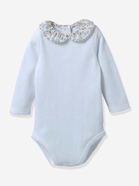 Liberty Aisha Bodysuit in Organic Cotton by CYRILLUS printed white 