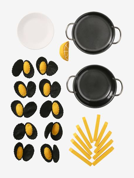 Mussels & Chips in FSC® Wood black 