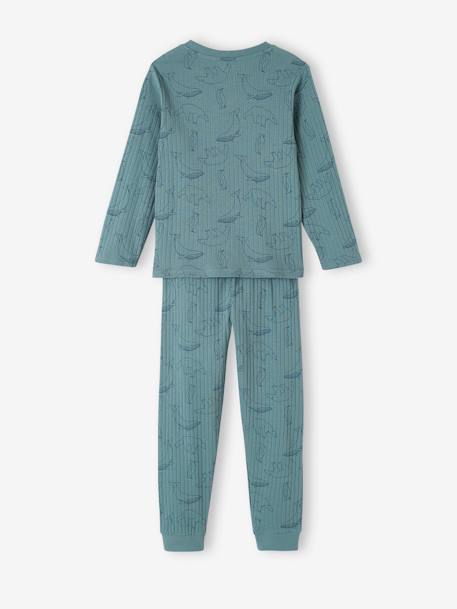 Pack of 2 'Bear' Pyjamas in Rib Knit for Boys emerald green 