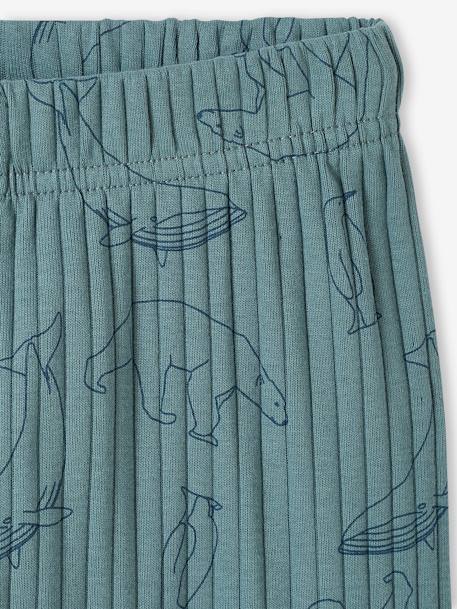 Pack of 2 'Bear' Pyjamas in Rib Knit for Boys emerald green 