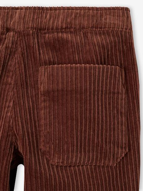 Corduroy Trousers, Easy to Slip On, for Boys caramel+fir green 