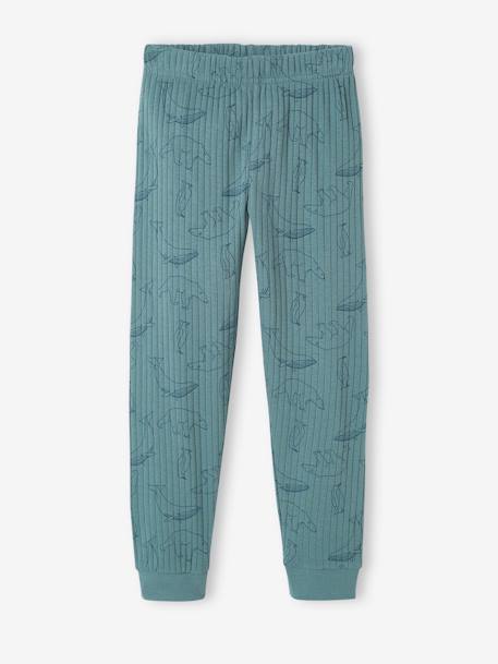 Pack of 2 'Bear' Pyjamas in Rib Knit for Boys emerald green 