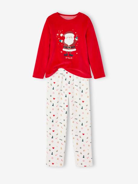 Christmas Pyjamas in Velour for Girls red 