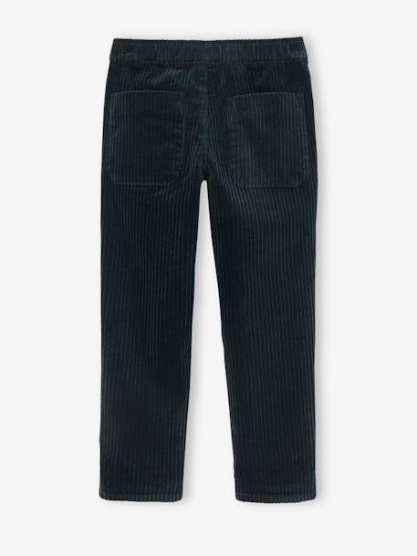 Corduroy Trousers, Easy to Slip On, for Boys caramel+fir green 