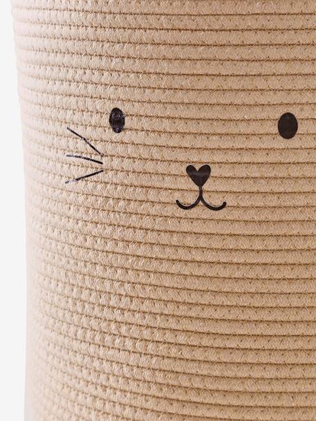 Cotton Rope Storage Basket, Cat beige 