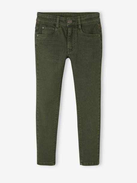 NARROW Hip, MorphologiK Slim Leg Coloured Trousers, for Boys beige+chocolate+green+grey green+khaki+sky blue+slate blue+tomato red 