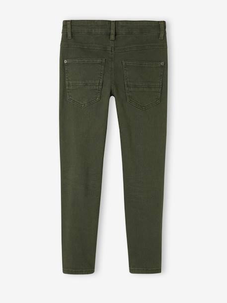 NARROW Hip, MorphologiK Slim Leg Coloured Trousers, for Boys beige+chocolate+green+grey green+khaki+sky blue+slate blue+tomato red 