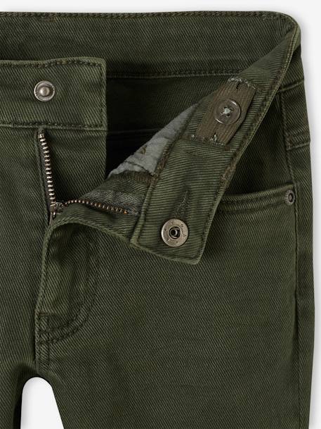 NARROW Hip, MorphologiK Slim Leg Coloured Trousers, for Boys beige+chocolate+green+grey green+khaki+slate blue+tomato red 