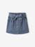 'Paperbag' Style Skirt in Corduroy for Girls Dark Green+grey blue+peach+PINK LIGHT SOLID 