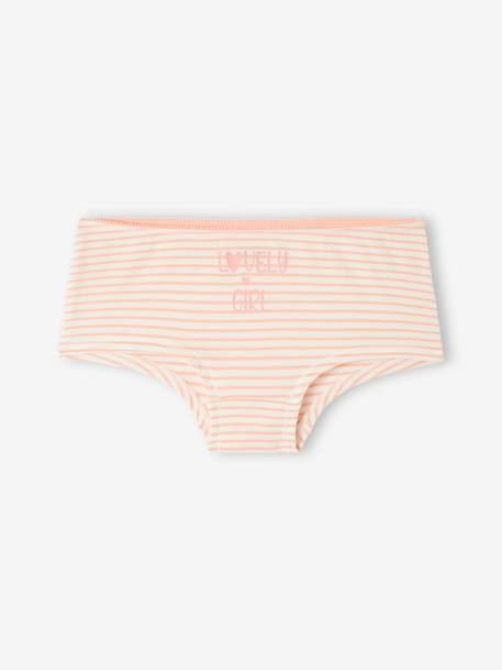 Pack of 4 Fancy Briefs for Girls, Basics ecru 