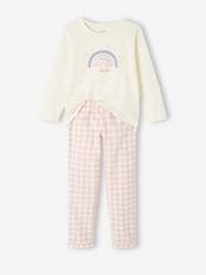 -Rainbow Pyjamas in Jersey Knit & Flannel for Girls