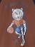 Sports Top with Basketball Player Tiger for Boys chocolate 