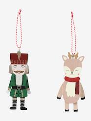 Bedding & Decor-Decoration-Pack of 2 Wooden Figures, Nutcracker