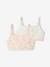 Set of 2 Flowers Bras, for Girls rosy 