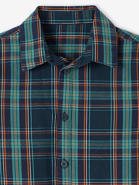 Chequered Shirt for Boys fir green 