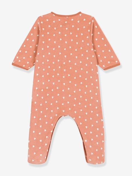 Sleepsuit in Printed Velour for Babies, PETIT BATEAU printed brown 