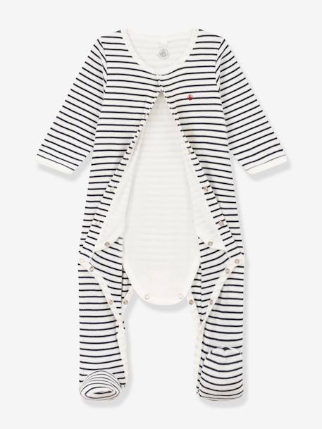 Bodyjama, PETIT BATEAU printed white 