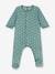 Stars Sleepsuit in Velour for Babies, PETIT BATEAU printed green 