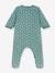 Stars Sleepsuit in Velour for Babies, PETIT BATEAU printed green 