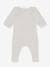 Sleepsuit in Velour for Babies, PETIT BATEAU grey 