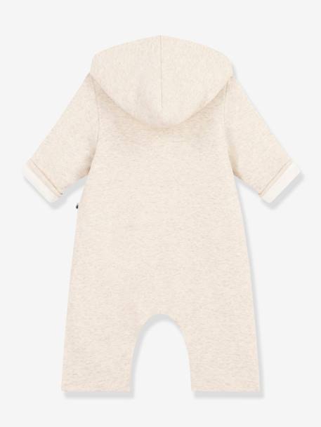 Quilted Jumpsuit with Hood in Cotton for Babies, PETIT BATEAU beige 