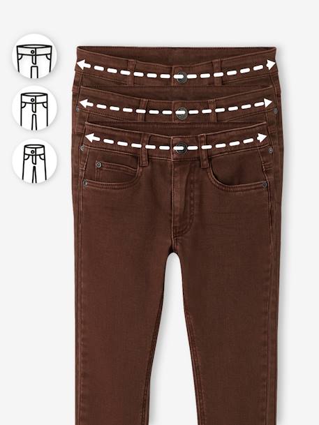 WIDE Hip, MorphologiK Slim Leg Coloured Trousers, for Boys beige+chocolate+khaki+slate blue+terracotta 