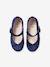 Ballet Pumps in Velour for Girls, Designed for Autonomy navy blue 