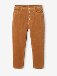 Girls-MorphologiK Mom Fit Corduroy Trousers for Girls, WIDE Hip